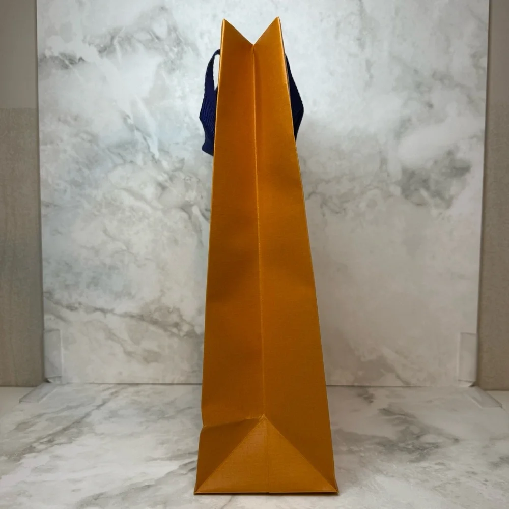 Authentic Louis Vuitton Large Shopping Bag – Orange with Blue Handles
